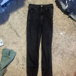 hollister black ultra high rise mom jeans